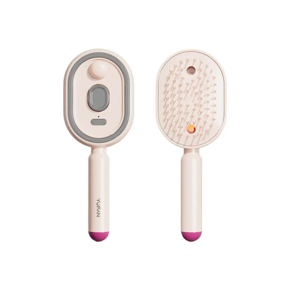 Electric Essential Oil Spray Air Cushion Massage Comb 3-in-1 Rechargeable Steam Hair Brush Anti-Tangle Frizzy Air Cushion Comb