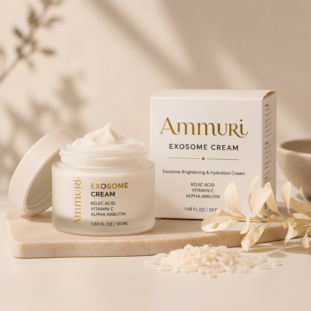 Exosome Brightening Cream | Kojic Acid, Glutathione & Mandelic Acid | Ammuri Beauty