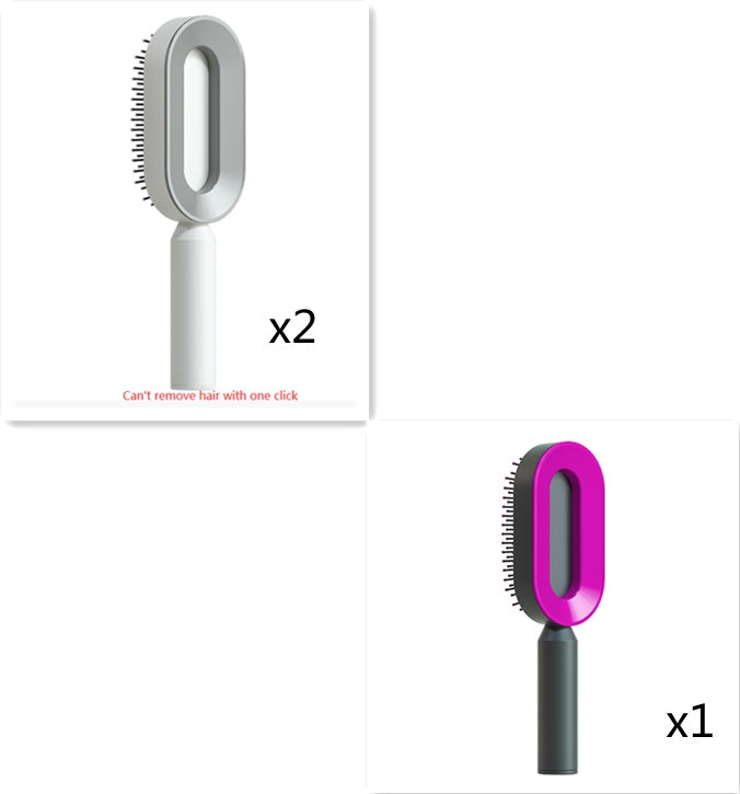  Self Cleaning Hair Brush For Women   v
