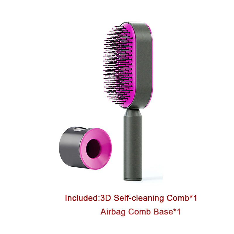  Self Cleaning Hair Brush For Women   v