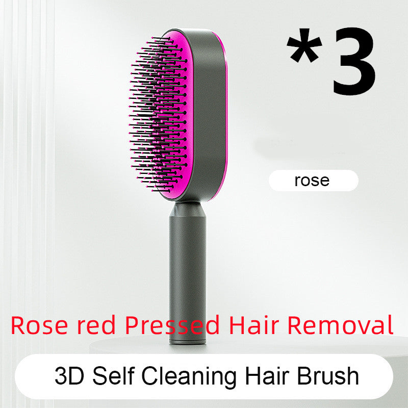  Self Cleaning Hair Brush For Women   v