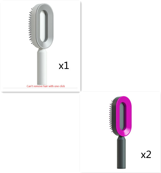  Self Cleaning Hair Brush For Women   v