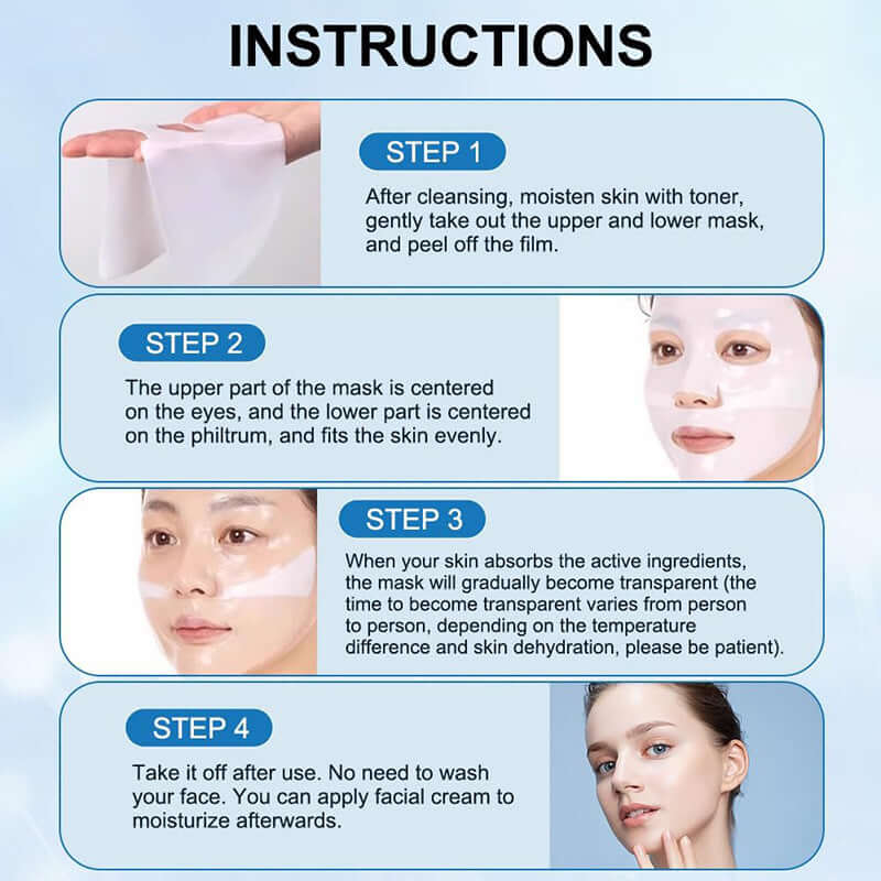 Woman applying Face Mask Shrink Pore Moisturizing for hydration and skin improvement.