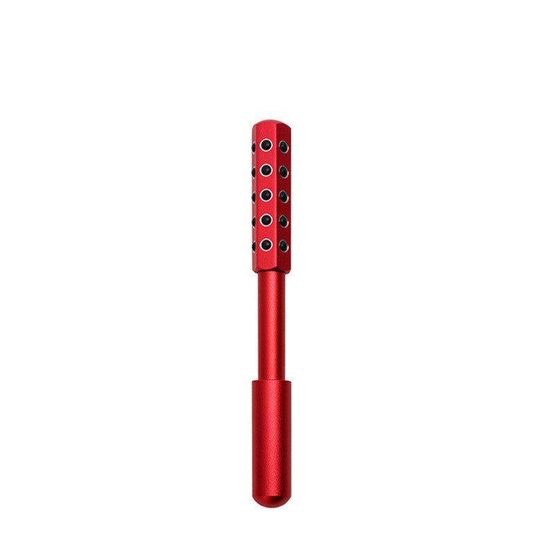 30 Germanium Beauty Stick Massage in use on facial skin, highlighting its massaging stones functionality.