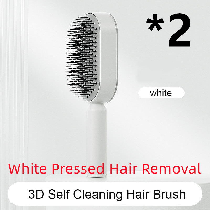  Self Cleaning Hair Brush For Women   v