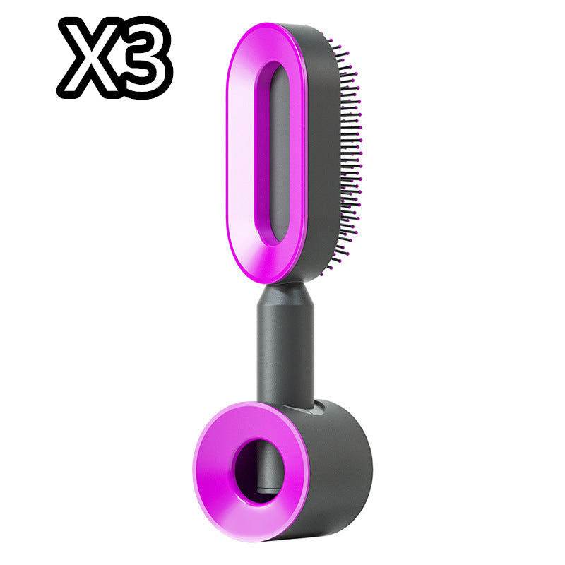  Self Cleaning Hair Brush For Women   v