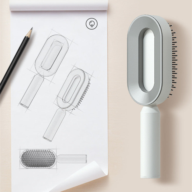  Self Cleaning Hair Brush For Women   v