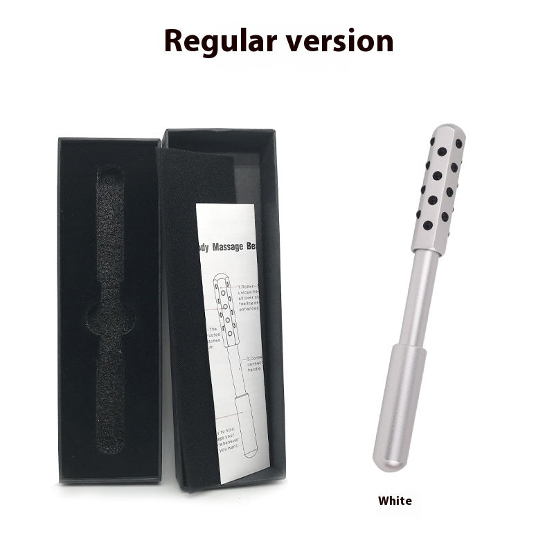 30 Germanium Beauty Stick Massage in use on facial skin, highlighting its massaging stones functionality.