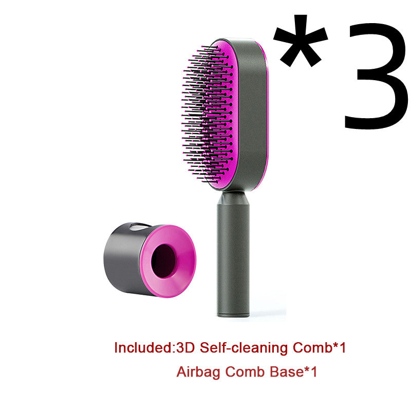  Self Cleaning Hair Brush For Women   v