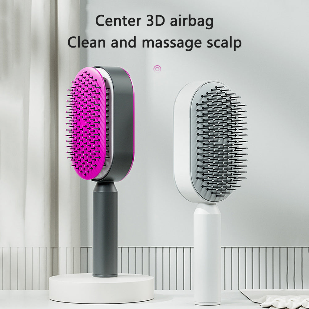  Self Cleaning Hair Brush For Women   v