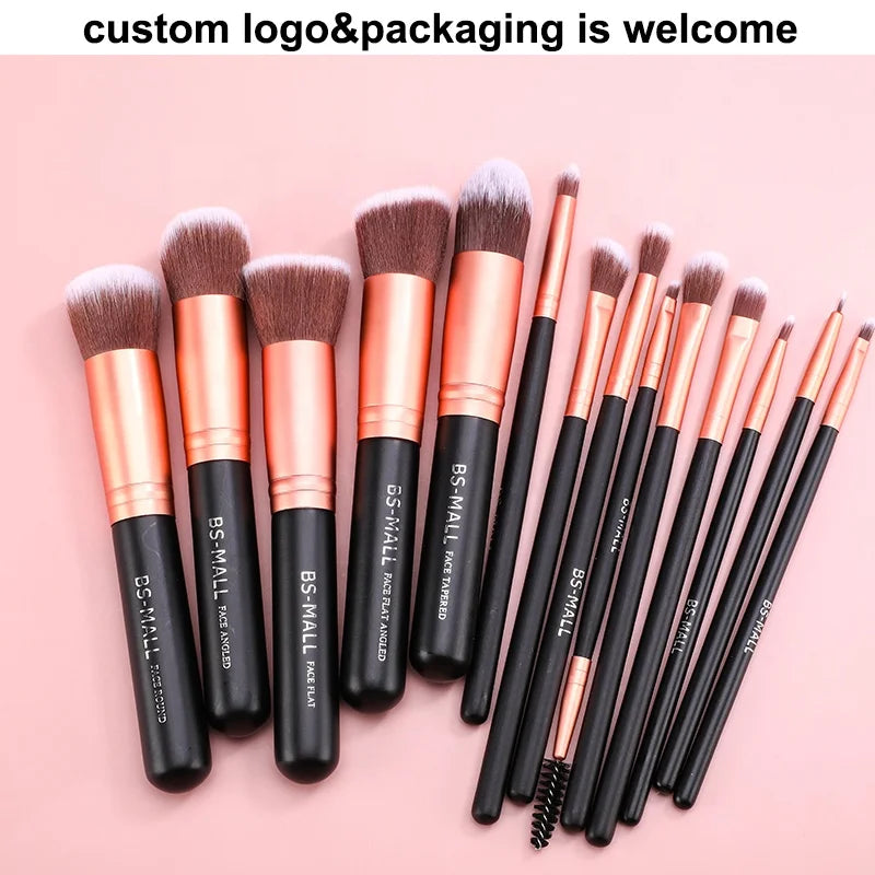 Virelle Rose Gold 14-Piece Makeup Brush Set
