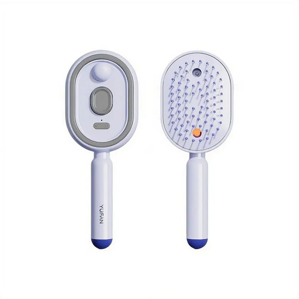 Electric Essential Oil Spray Air Cushion Massage Comb 3-in-1 Rechargeable Steam Hair Brush Anti-Tangle Frizzy Air Cushion Comb