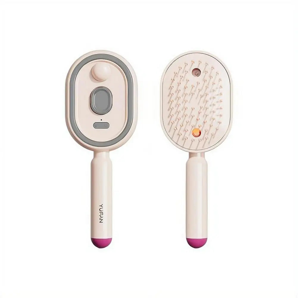 Electric Essential Oil Spray Air Cushion Massage Comb 3-in-1 Rechargeable Steam Hair Brush Anti-Tangle Frizzy Air Cushion Comb