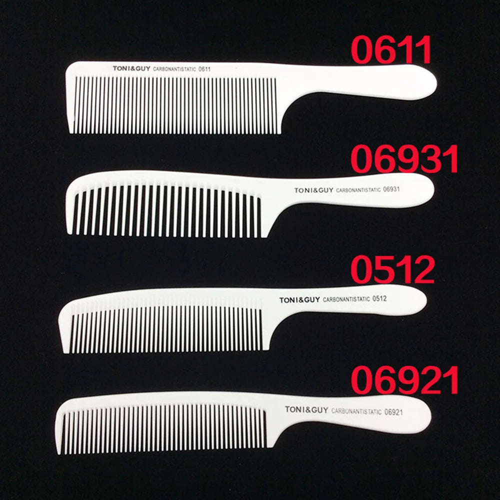 Professional Hair Comb White Black Carbon Fiber Hairdressig Cutting Comb Anti Static Haircut Coloring Tools Barber Styling Tool