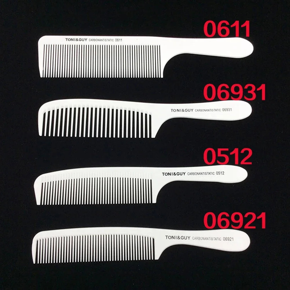 Professional Hair Comb White Black Carbon Fiber Hairdressig Cutting Comb Anti Static Haircut Coloring Tools Barber Styling Tool