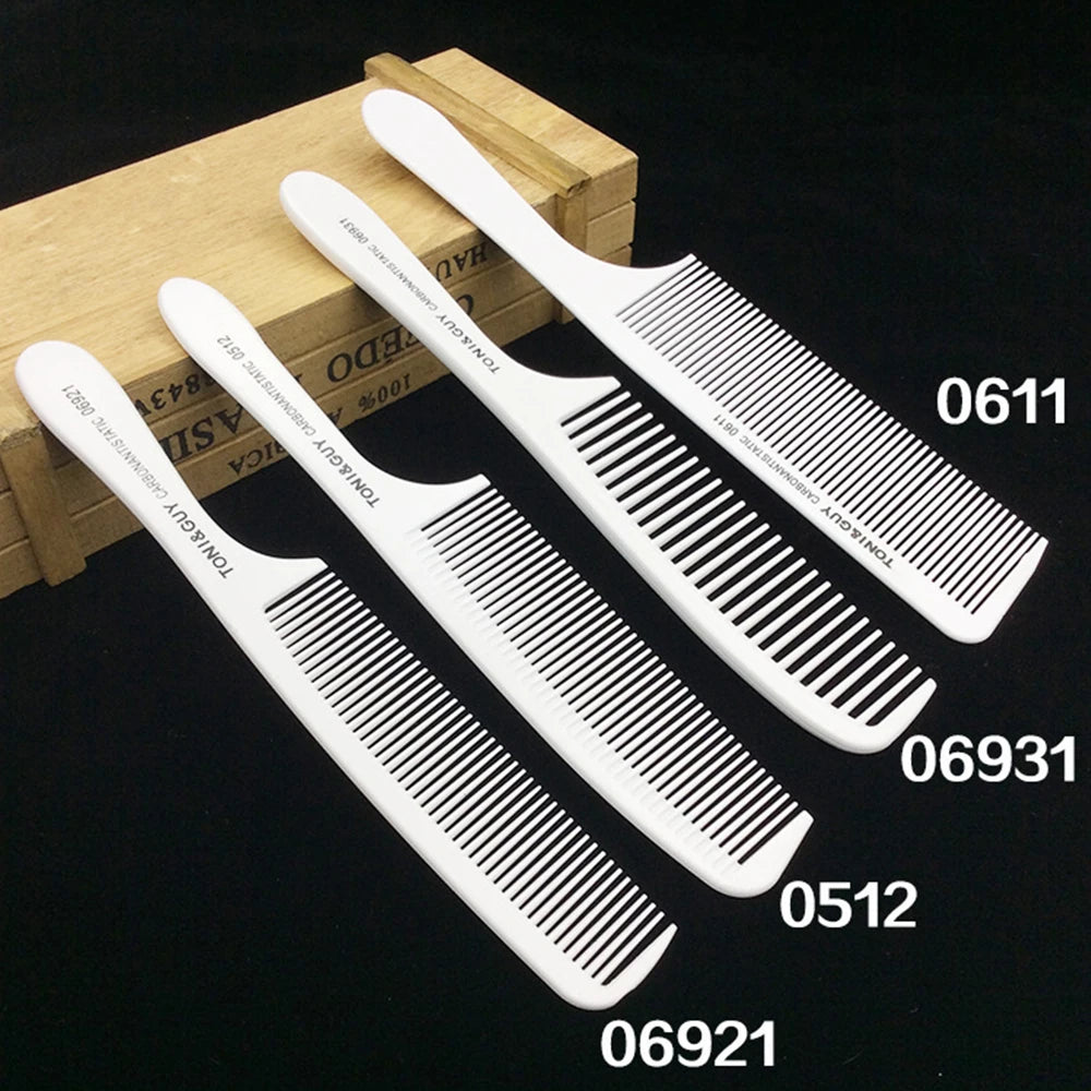 Professional Hair Comb White Black Carbon Fiber Hairdressig Cutting Comb Anti Static Haircut Coloring Tools Barber Styling Tool