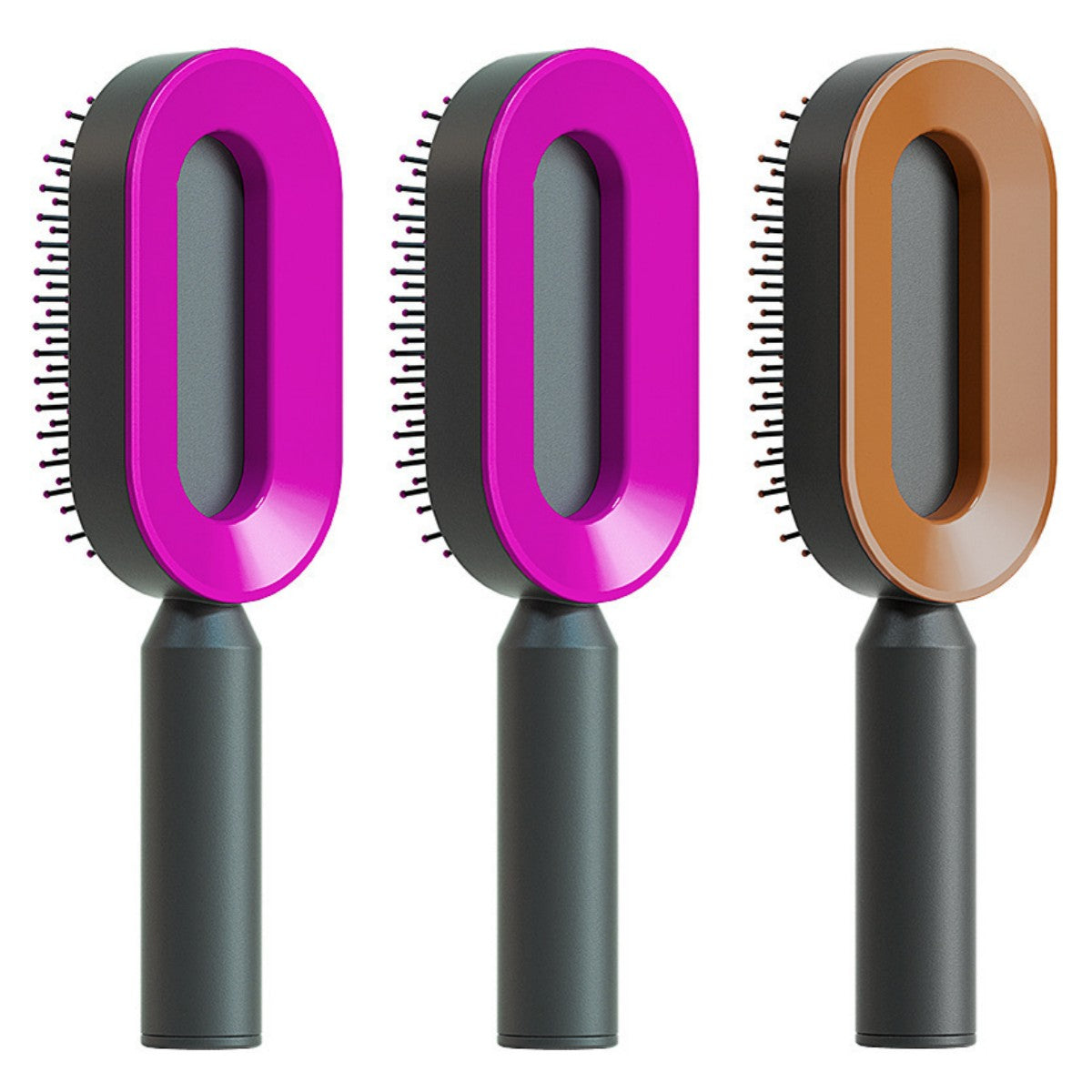  Self Cleaning Hair Brush For Women   v