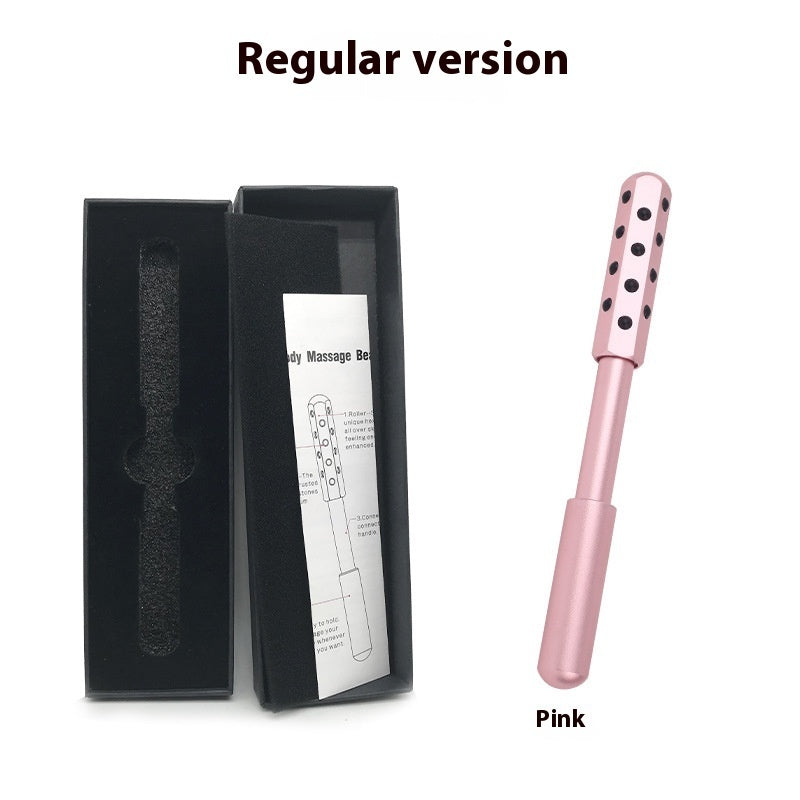 30 Germanium Beauty Stick Massage in use on facial skin, highlighting its massaging stones functionality.