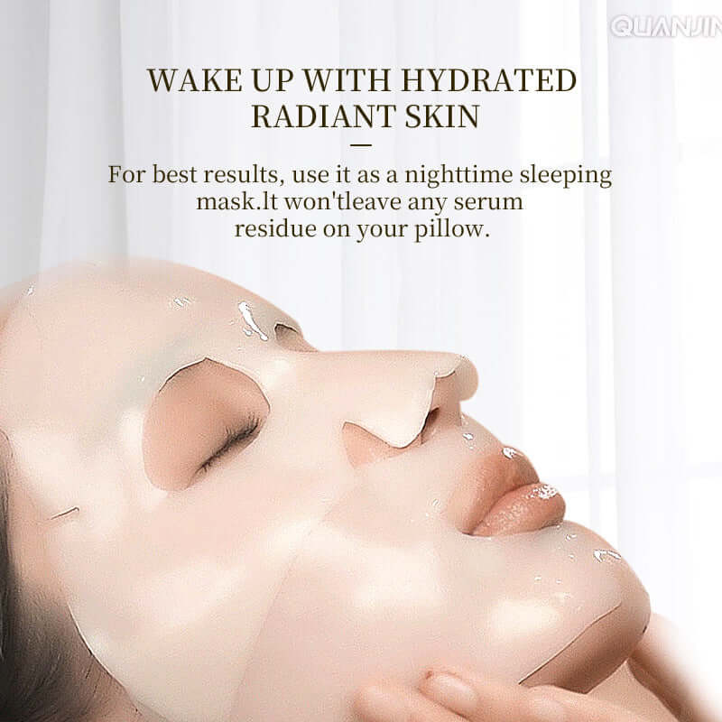 Woman applying Face Mask Shrink Pore Moisturizing for hydration and skin improvement.