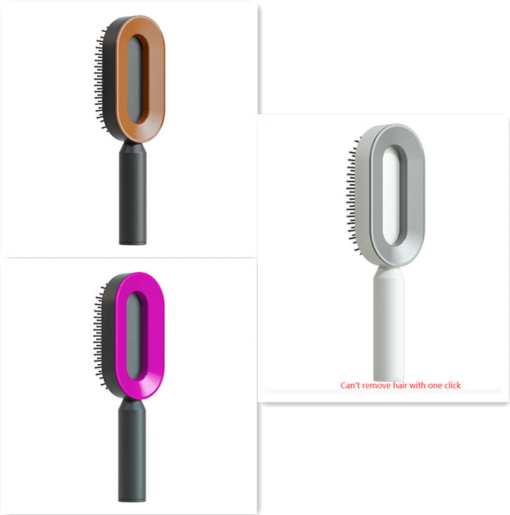  Self Cleaning Hair Brush For Women   v