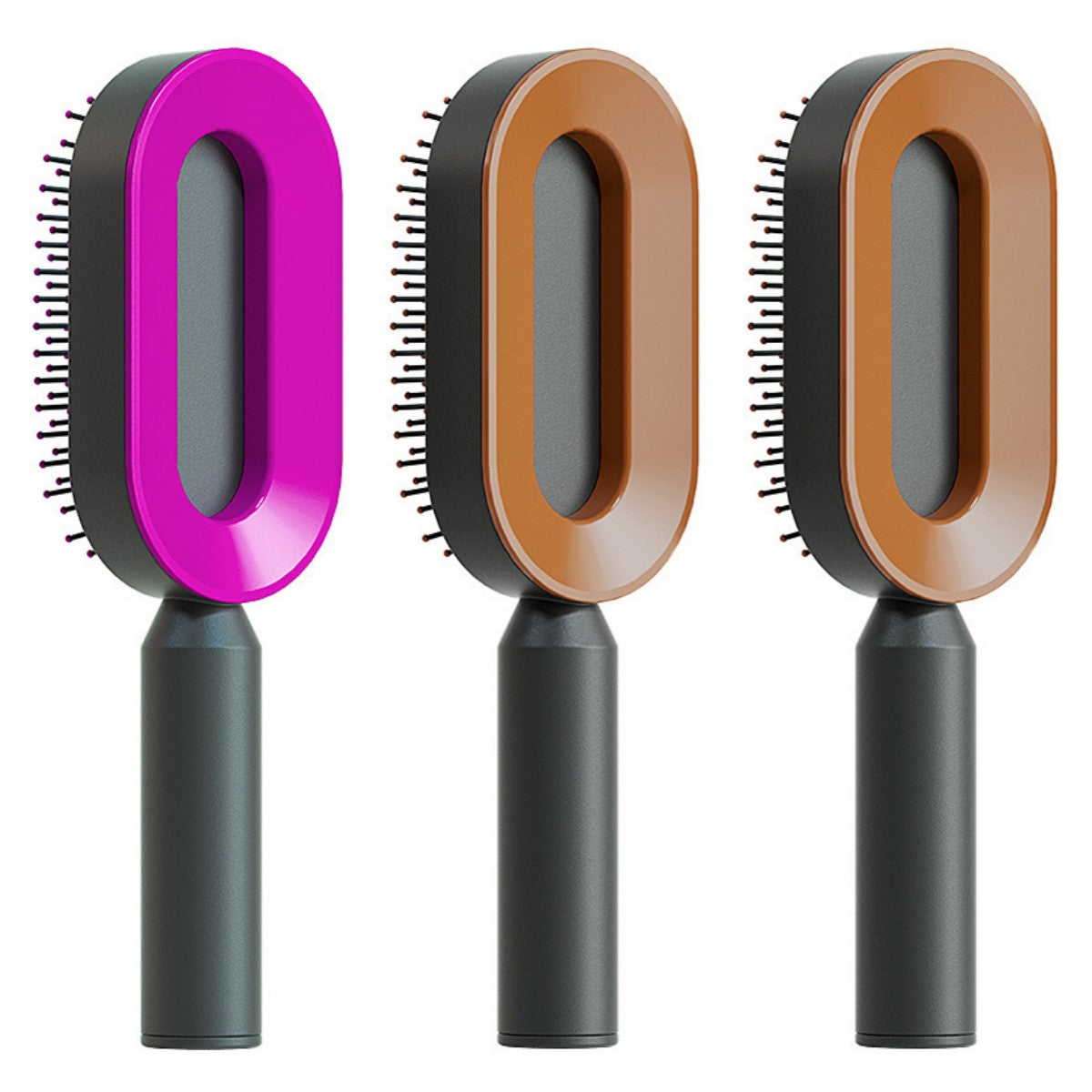  Self Cleaning Hair Brush For Women   v