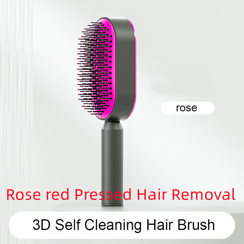  Self Cleaning Hair Brush For Women   v