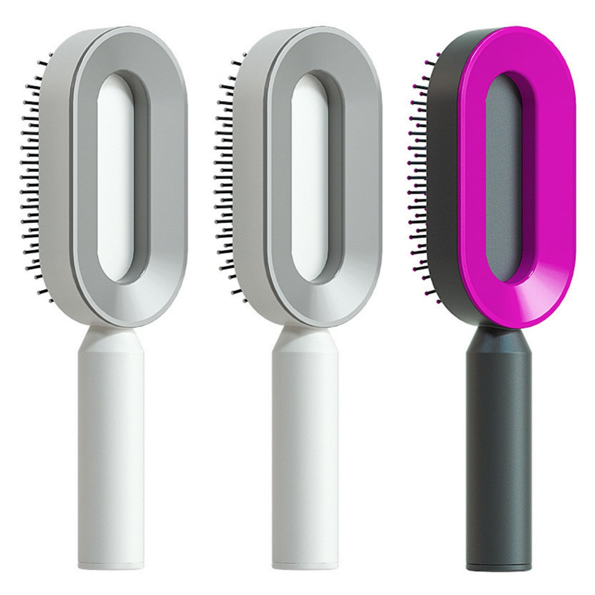  Self Cleaning Hair Brush For Women   v