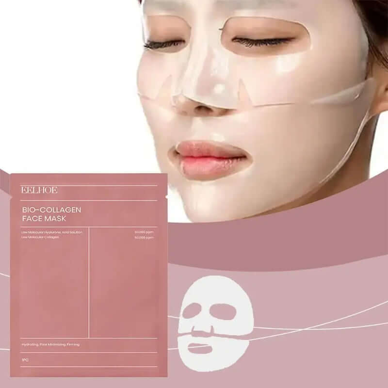 Woman applying Face Mask Shrink Pore Moisturizing for hydration and skin improvement.