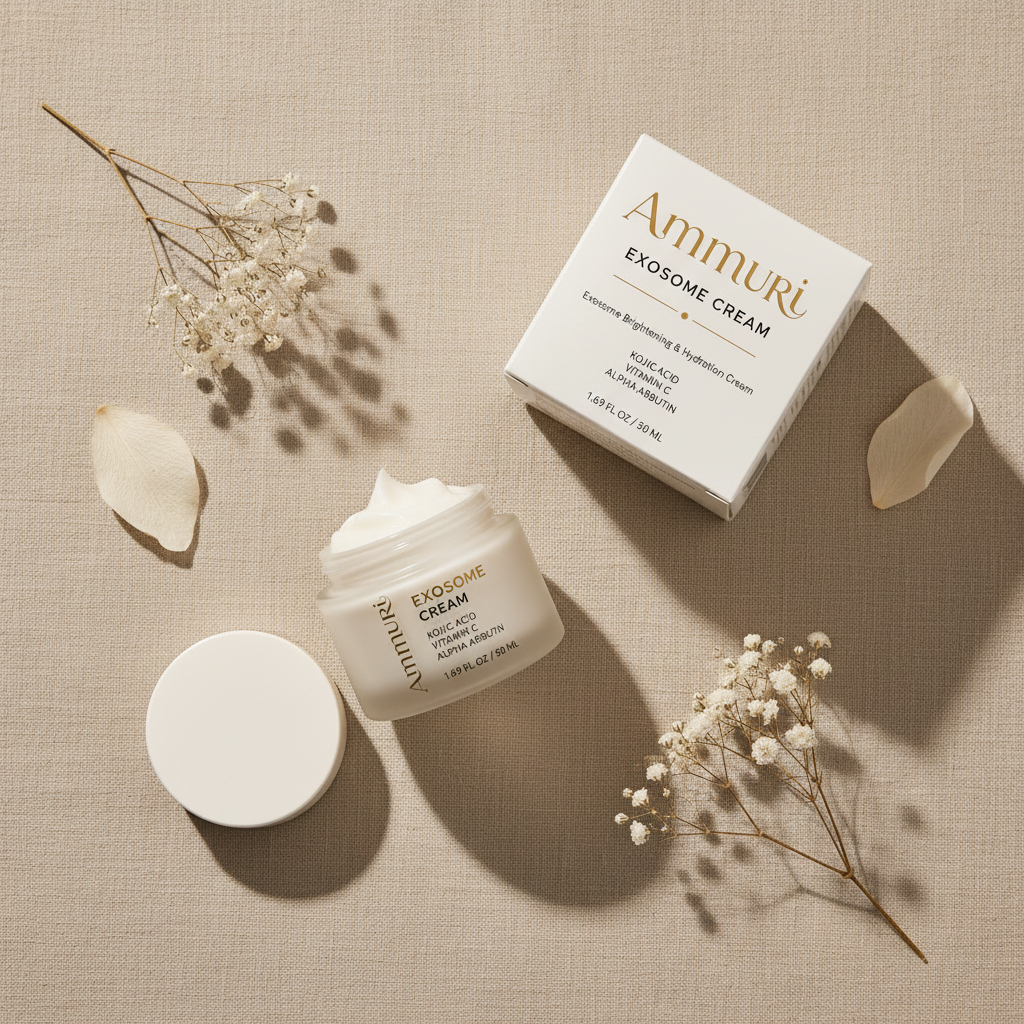 Exosome Brightening Cream | Kojic Acid, Glutathione & Mandelic Acid | Ammuri Beauty